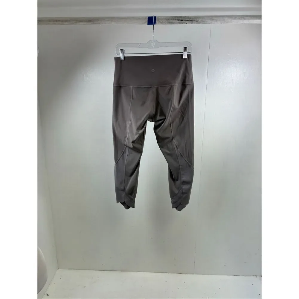 Lululemon High Rise Reversible Waist Scalloped Edge Leggings in Mauve Size 10